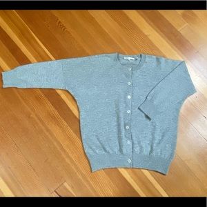 Vince light grey Pearl color 100% cashmere cardigan sweater size M